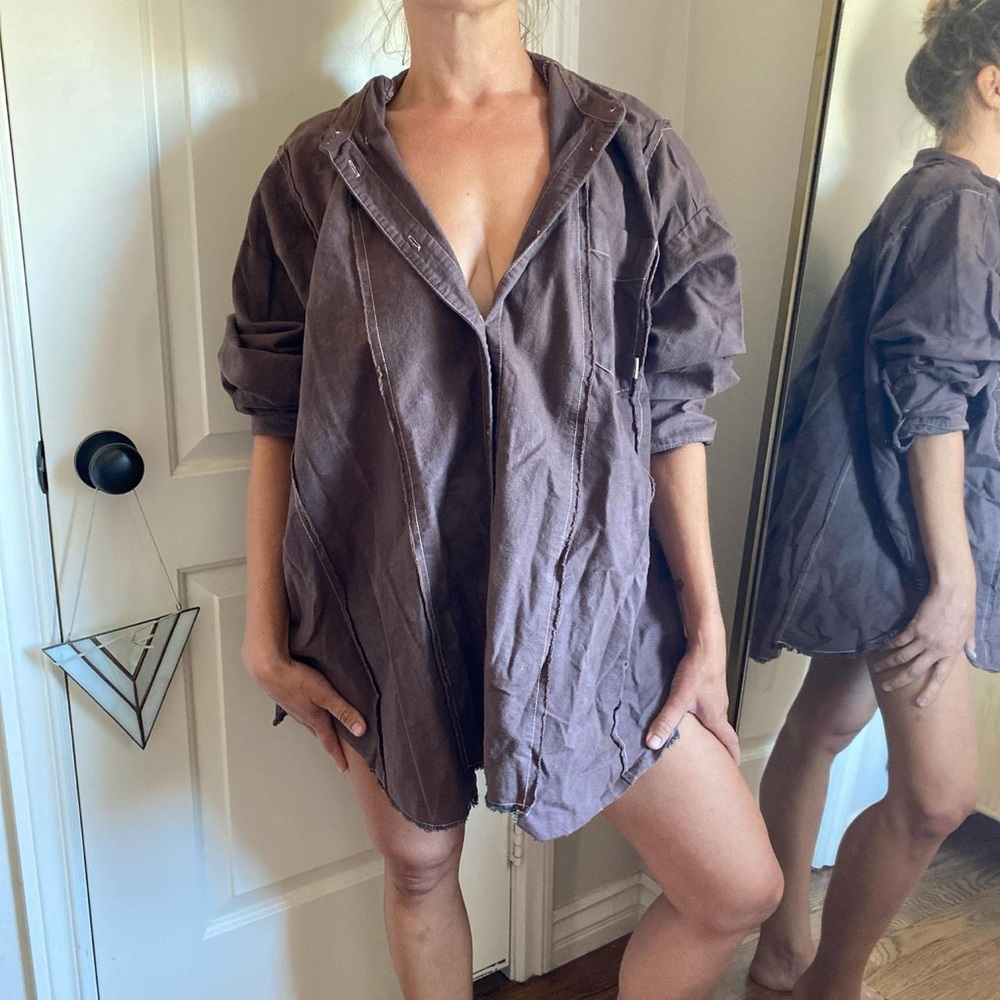 BDG Brown Button Down Shirt